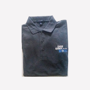 Living Waters Men's Embroidered Polo Shirt - Charcoal